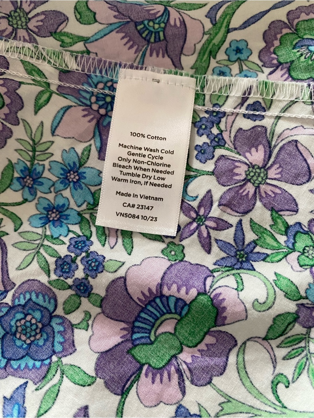 Talbots Women Fit & Flare Poplin Spring Fleur Floral Midi Shirtdress Size 10 - Picture 9 of 12
